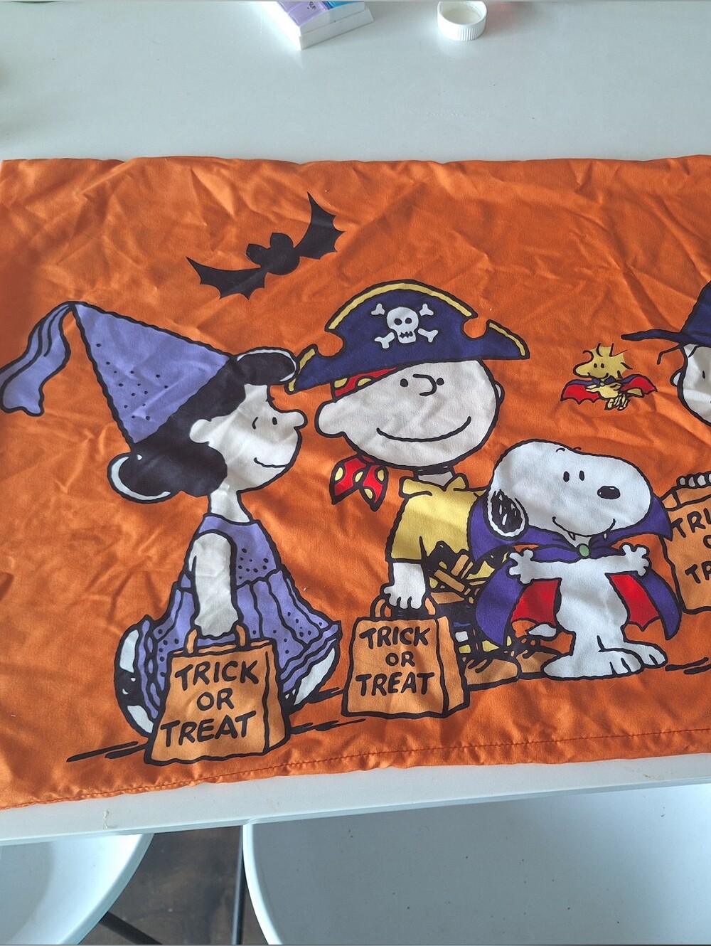 Orange Halloween Pillowcase with Peanuts Characters